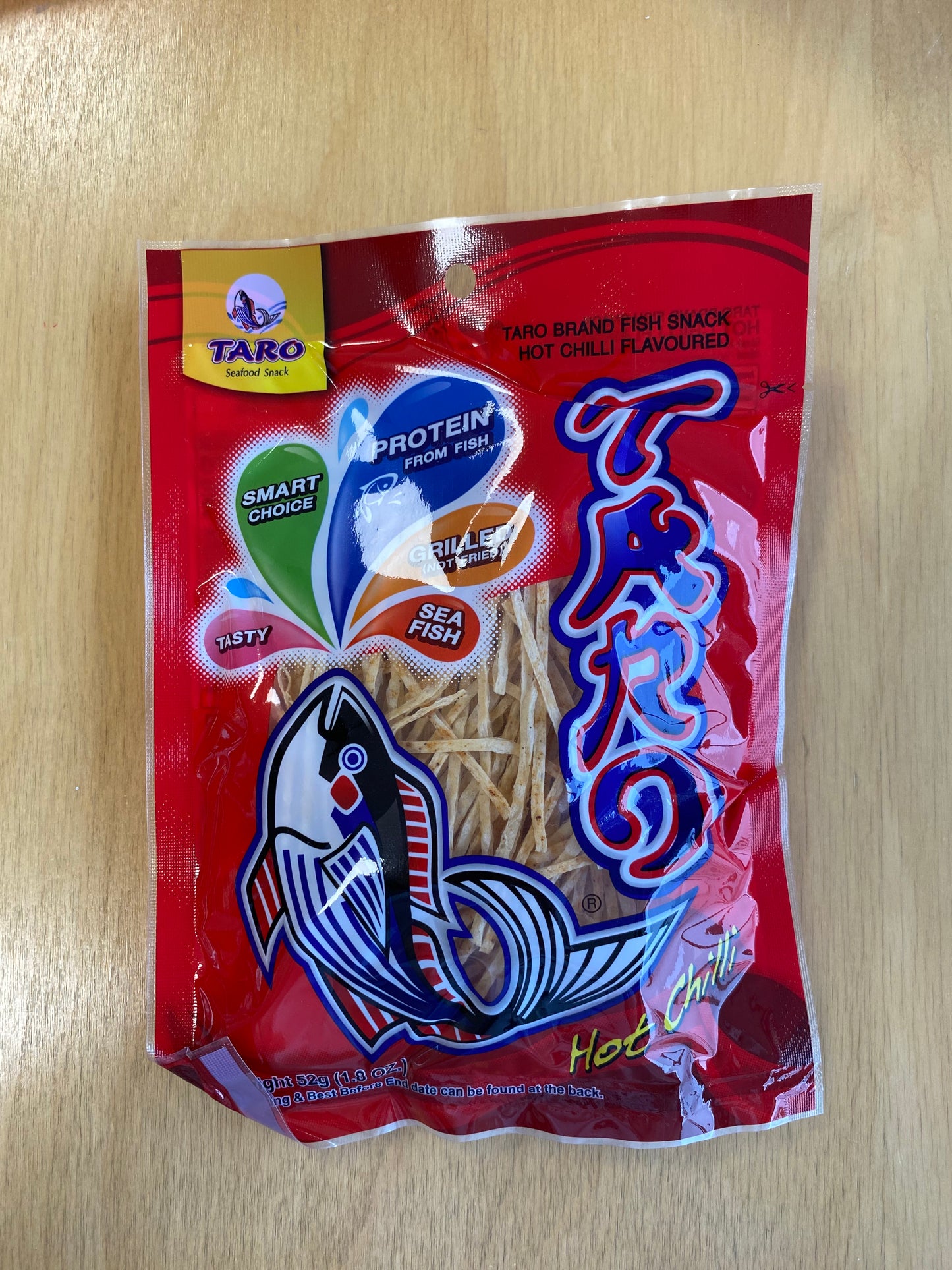 Taro Fish snack hot chili 52g