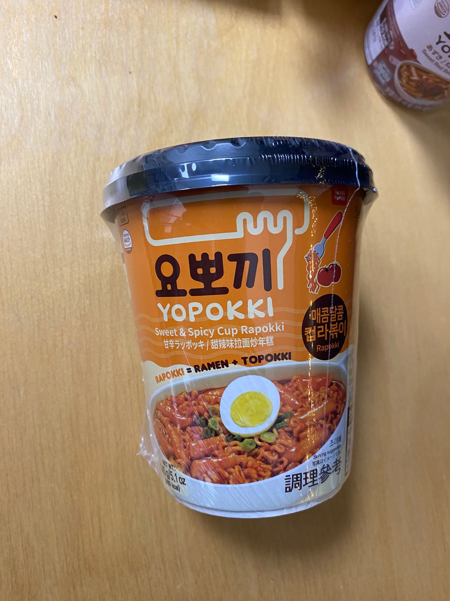 Yopokki Ricecake & Ramen Cup Sweet Spicy 145gr