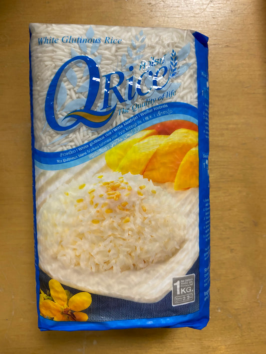 Qrice White glutinous rice/Gạo nếp Qrice 1kg