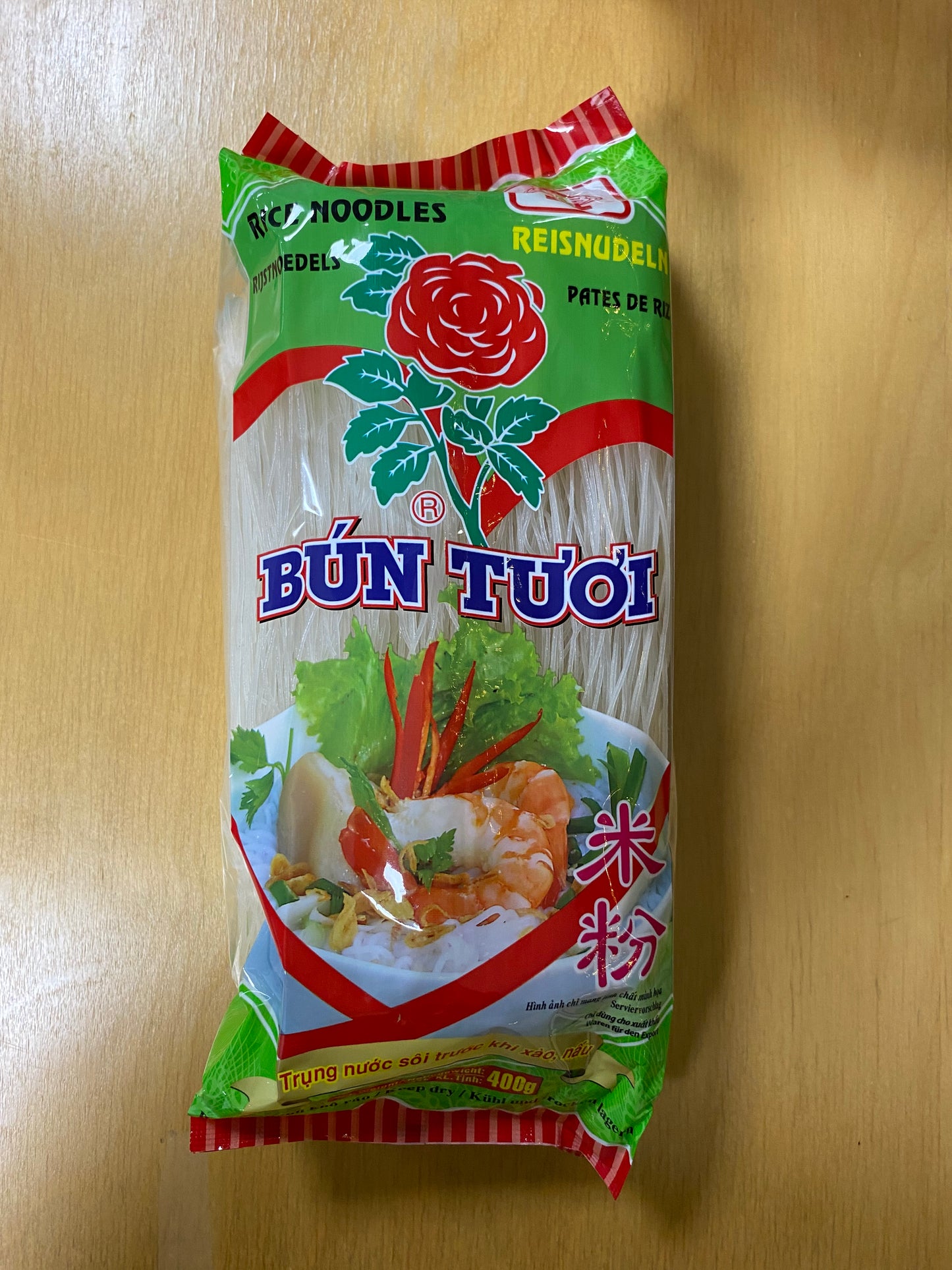Red rose rice vermicelli/ Bún tươi Hoa Hồng 400gr