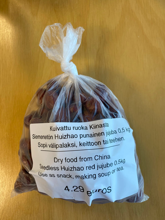 Seedless Huizao jujube/Táo đỏ khô 500gr