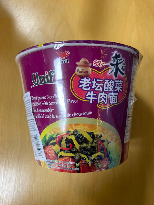 Unif bowl arti beef with sauerkraut favor/Mì bò Unif 110gr