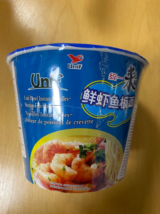 Unif bowl shrimp fish flavor/Mì tôm cá Unif 110gr