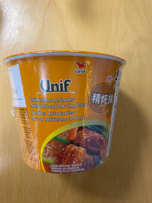 Unif bowl arti stewed pork chop flavor/Mì heo hầm Unif 110gr