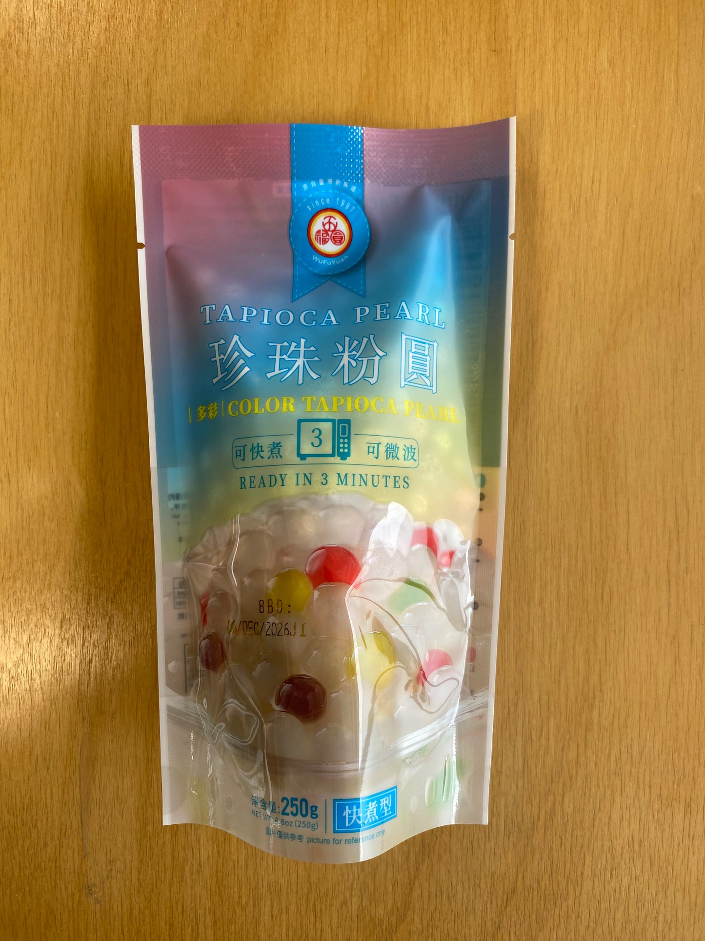 WFY tapioca pearl topping mix colored/Trân châu nhiều mảu 250g