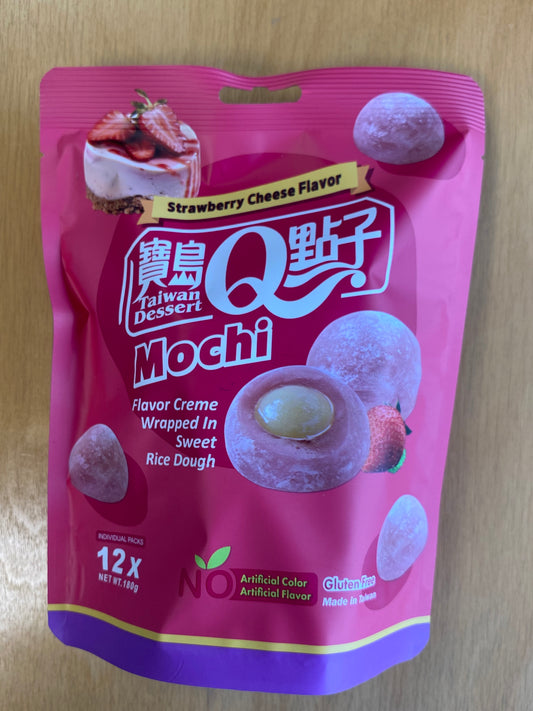 Qmochi strawberry cheese flavor/Qmochi dâu phô mai 180g