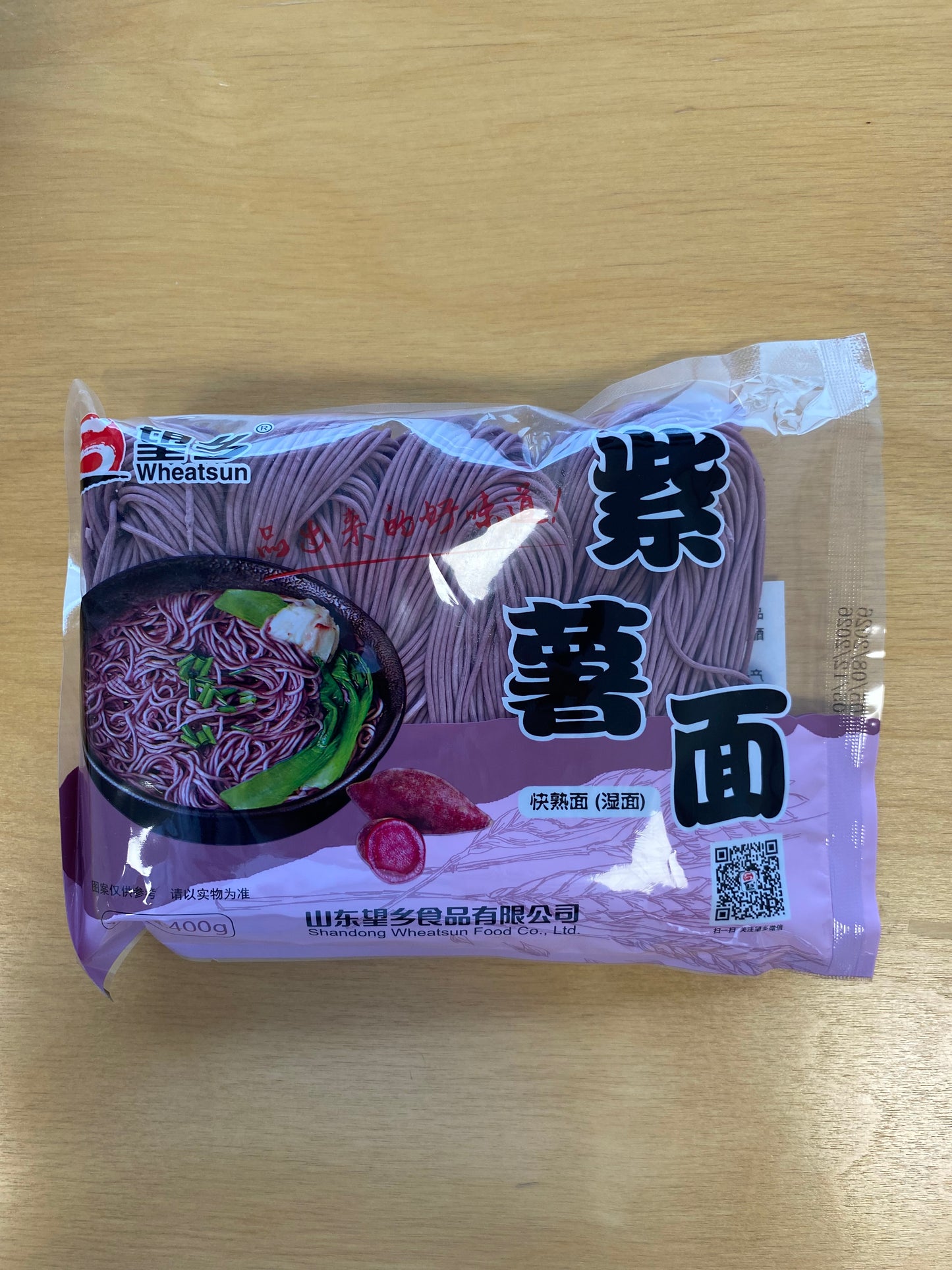 Wheatsun fresh noodle purple sweet potato 400g