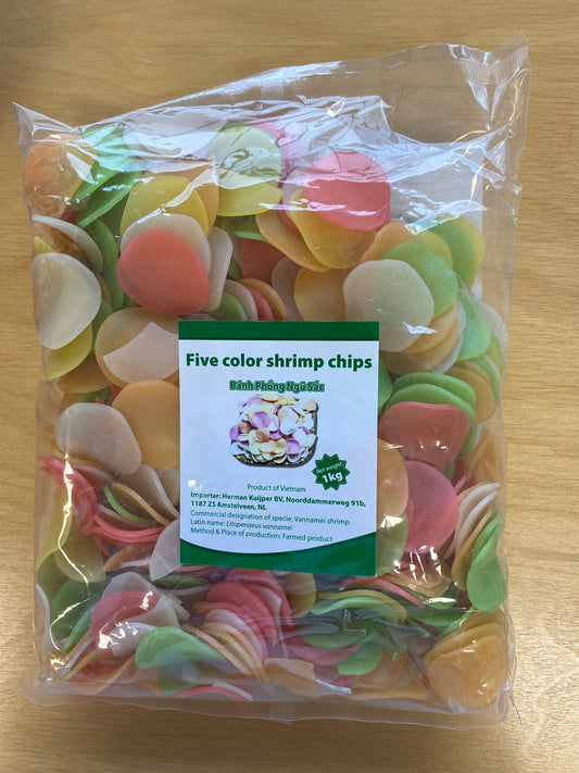 Sa Giang five color shrimp chips/Bánh phồng tôm 5 màu 1kg