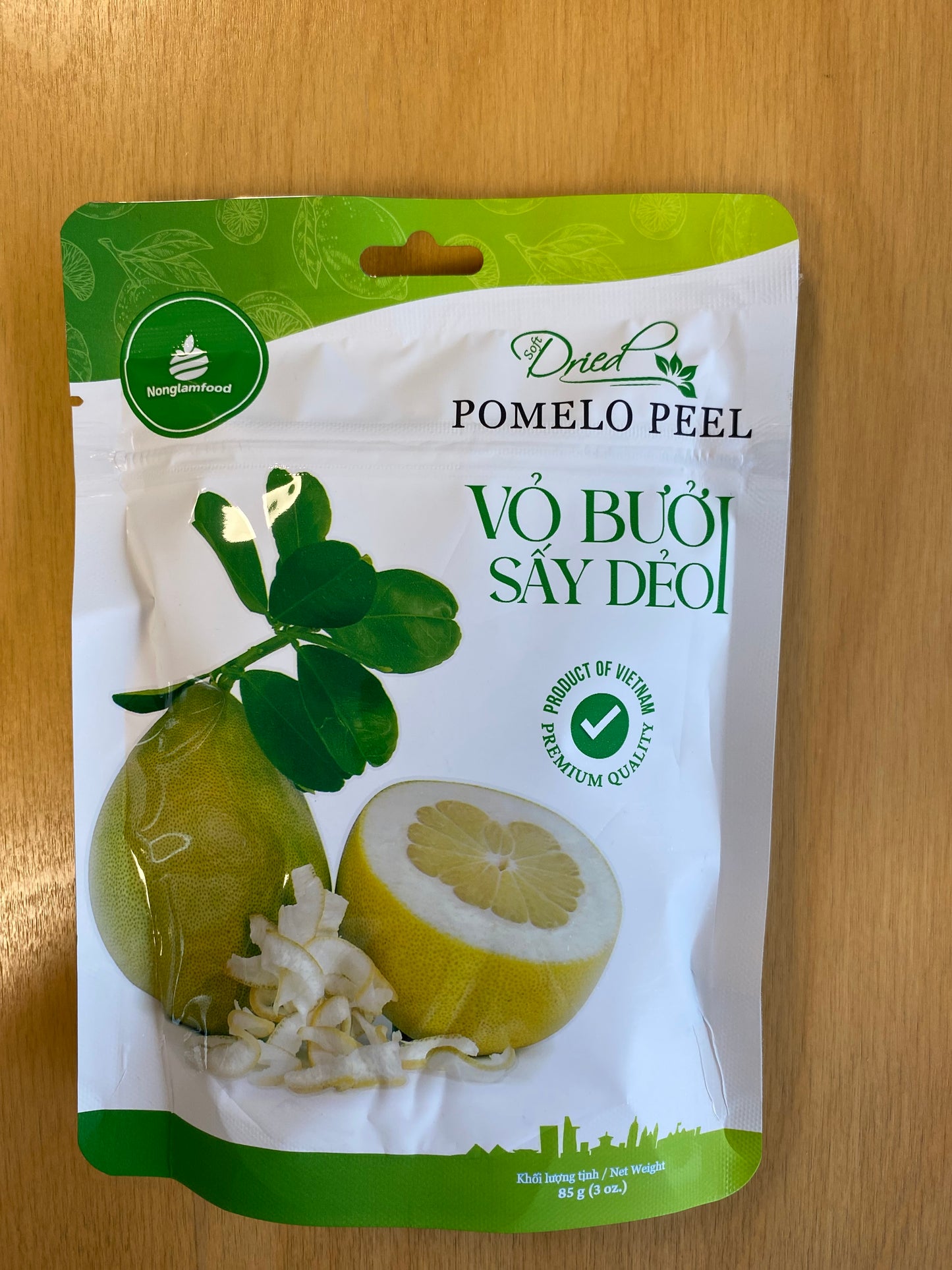 NLF soft dried pomelo peel/Vỏ bưởi sấy dẻo NLF 85g