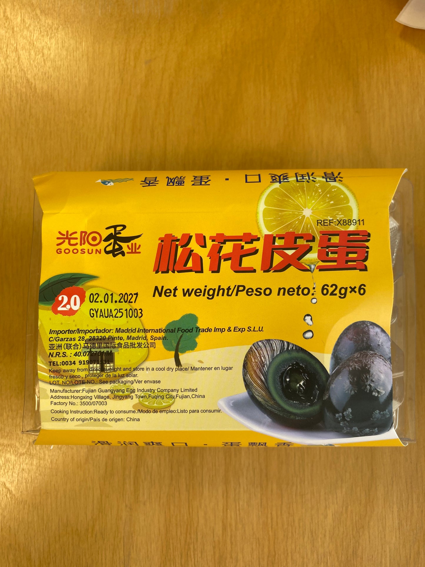 Goosun preserved egg/Trứng vịt bắc thảo 6 pcs