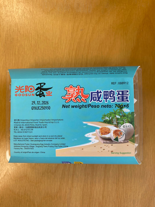 Goosun Cooked Salted Duck Egg/Trứng vịt muối 6pcs