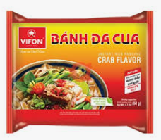 Vifon Rice Noodles Crab Flavour/Bánh Đa Cua Vifon 60gr