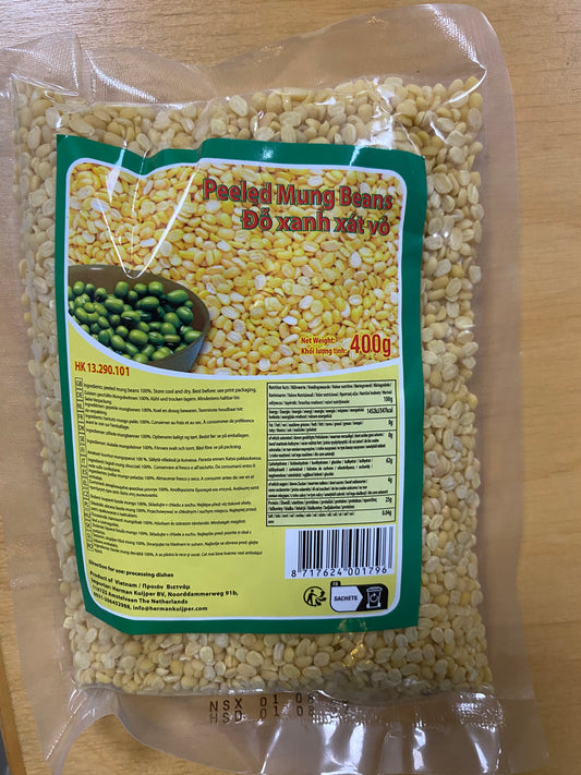 Peeled Split Mung Bean/Đậu Xanh Cà Vỏ 400gr