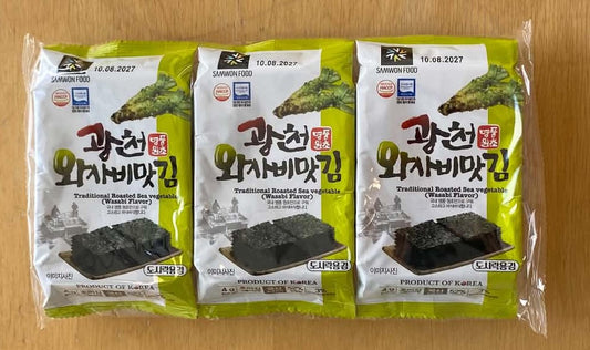 Samwon seaweed snack wasabi flavor 5g